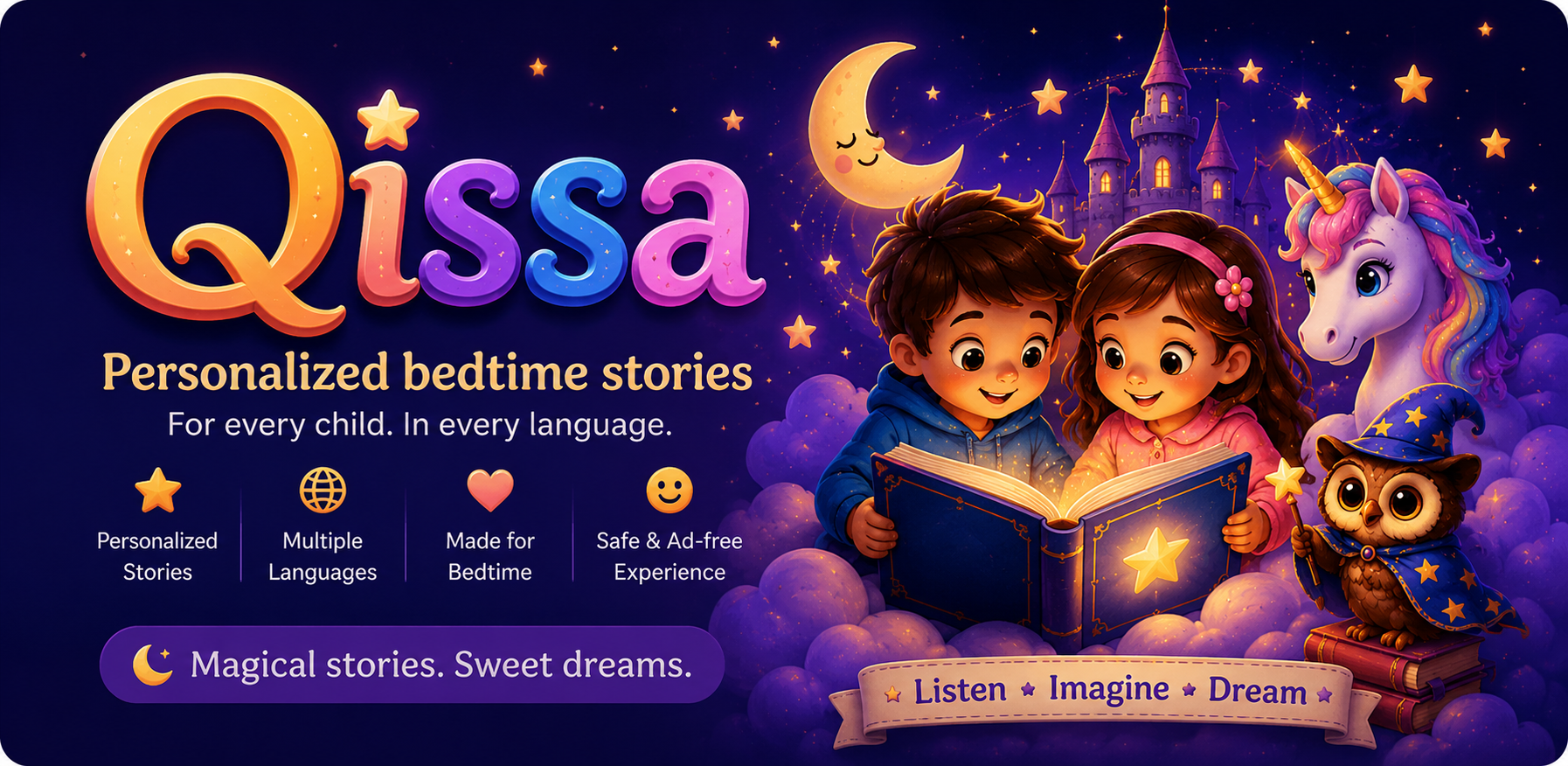Qissa bedtime stories banner